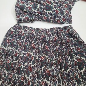 Coco of California Skirt And Top Two-Piece Paisley Print Size S Women's